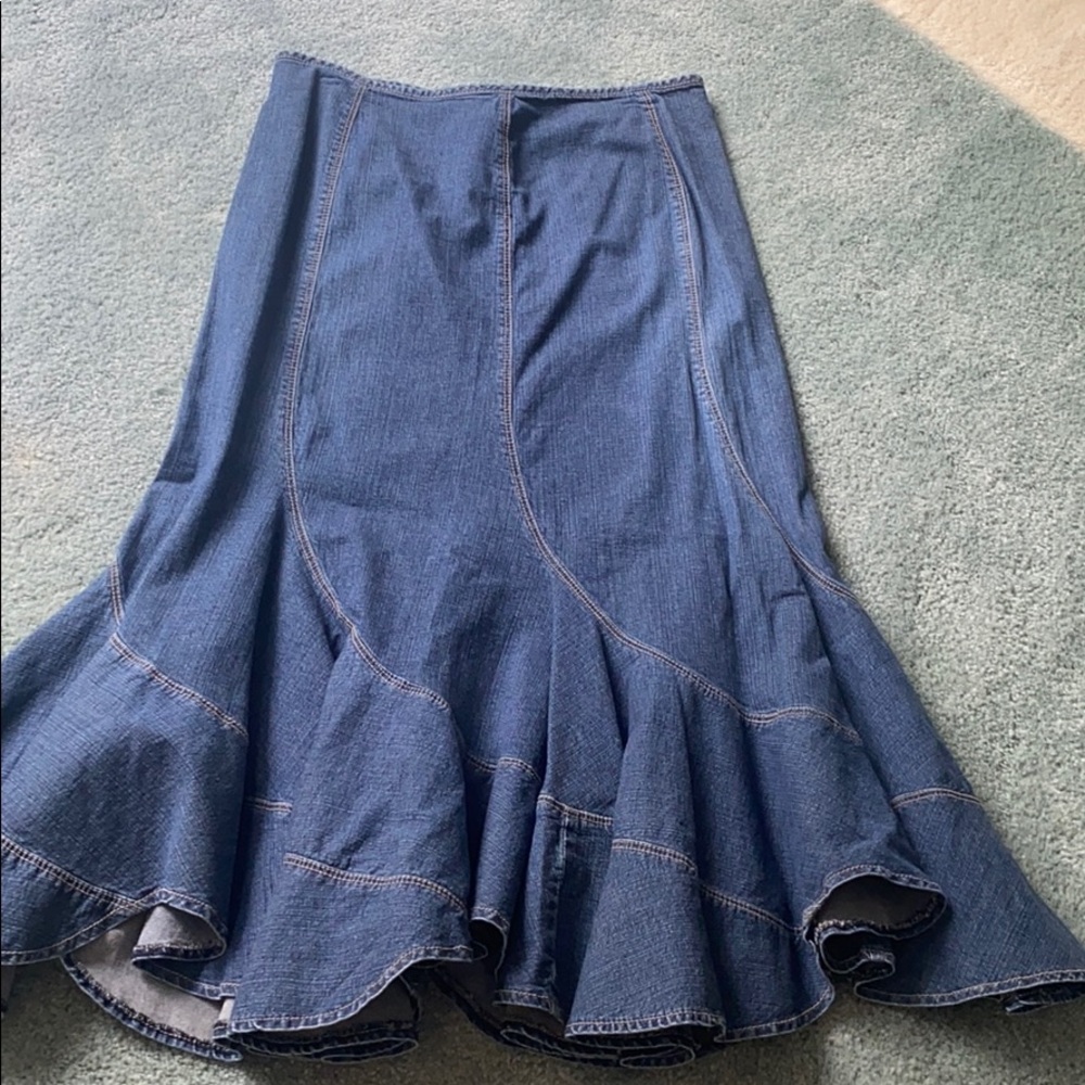 Flowy denim skirt